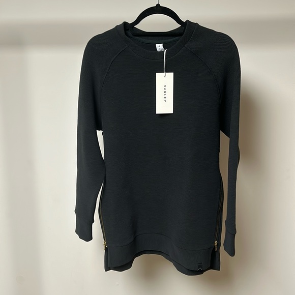 Varley Tops - Varley Manning sweat black rib